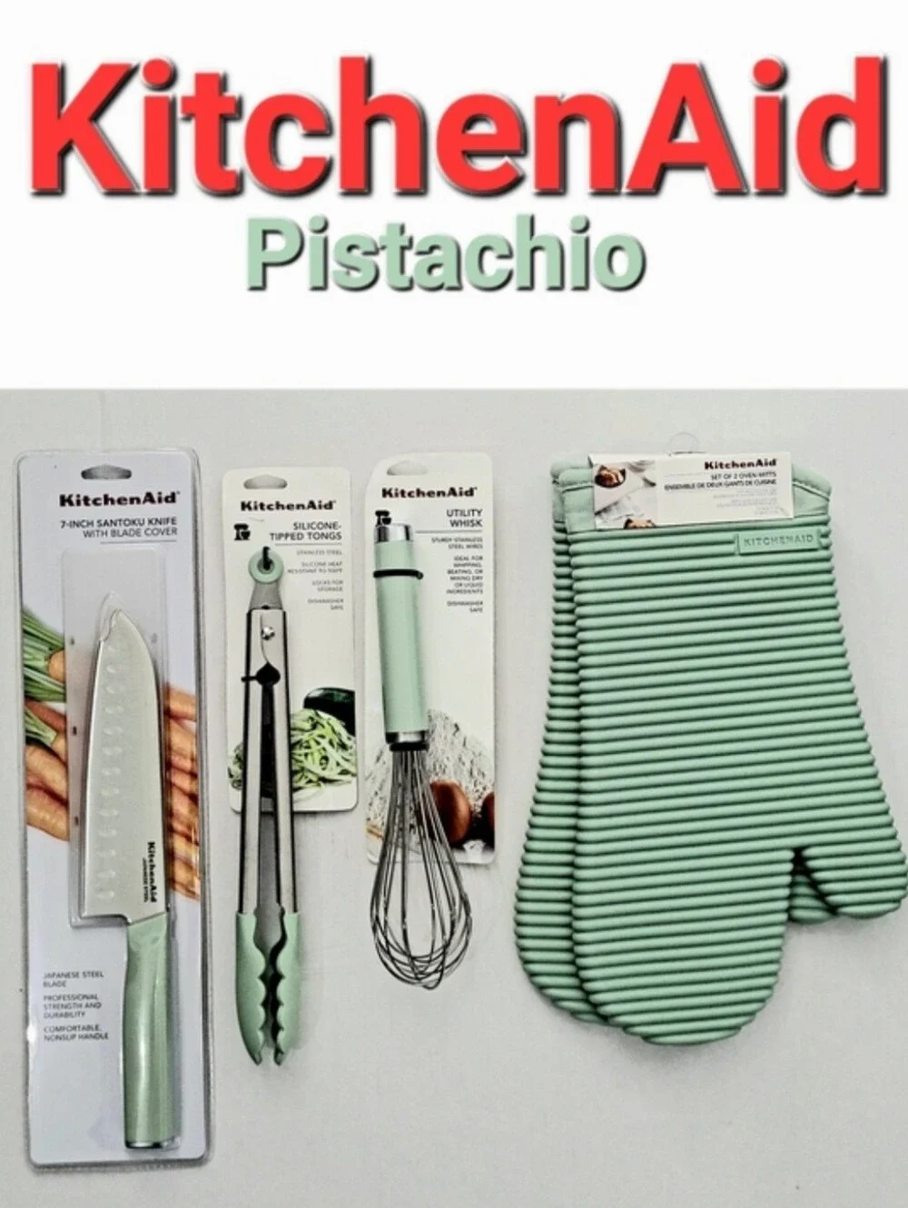 KitchenAid Pistachio Green Large 30 Piece Kitchen Tool Bundle Set